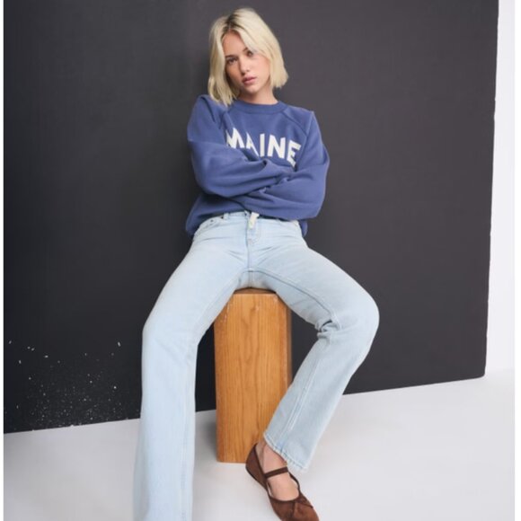 Abercrombie & Fitch 90s Mid Rise Straight Jeans | Light Wash Thick Denim 27 / 4R - Picture 2 of 12